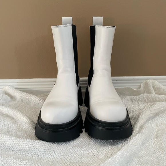 White ZARA Combat Boots - Picture 2 of 7